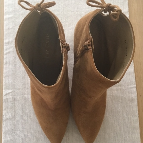 Stuart Weitzman Suede Ankle "Grandiose" Boots Size 40.5 - Picture 6 of 11